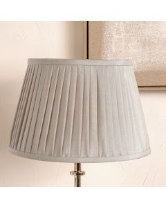 Lyndon 35cm Taupe Poly Cotton Knife Pleat Tapered Lampshade