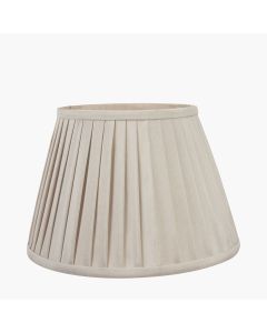 Lyndon 30cm Taupe Silk Mix Knife Pleat Tapered Lampshade