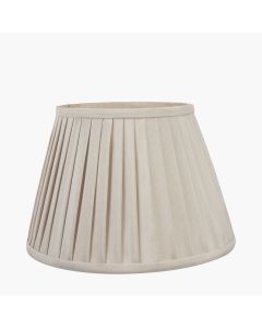 Lyndon 35cm Taupe Poly Cotton Knife Pleat Tapered Lampshade