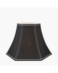Lyla 50cm Black Silk Mix Bowed Lampshade