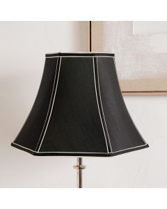 Lyla 50cm Black Silk Mix Bowed Lampshade