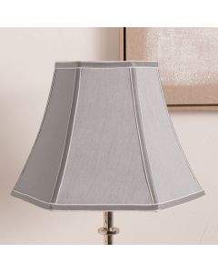 Lyla 35cm Steel Grey Silk Mix Bowed Lampshade