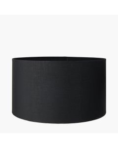 Harry 35cm Black Cotton Mix Cylinder Lampshade