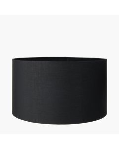 Harry 35cm Black Poly Cotton Cylinder Drum Shade