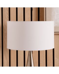 Harry 40cm Ivory Cotton Mix Cylinder Lampshade