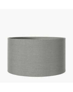 Harry 30cm Steel Grey Poly Cotton Cylinder Lampshade