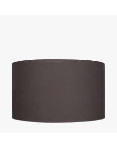 Henry 45cm Grey Handloom Cylinder Lampshade