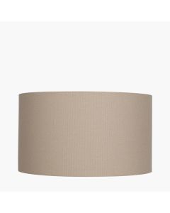 Henry 30cm Taupe Handloom Cylinder Lampshade