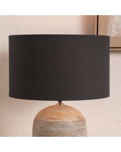 Henry 45cm Grey Handloom Cylinder Lampshade