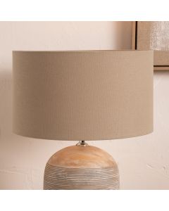 Henry 40cm Taupe Handloom Cylinder Lampshade