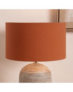 Henry 40cm Tobacco Handloom Cylinder Lampshade