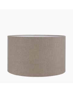 Edward 40cm Natural Linen Cylinder Lampshade