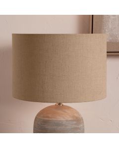 Edward 40cm Natural Linen Cylinder Lampshade