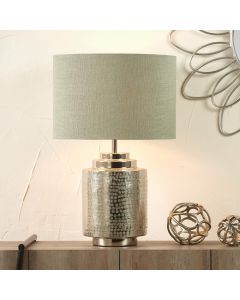 Edward 35cm Pistachio Green Linen Cylinder Lampshade