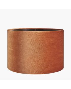 Bow 30cm Tobacco Velvet Cylinder Lampshade