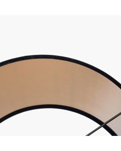 Bow 30cm Black Velvet Cylinder Lampshade