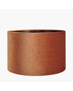 Bow 35cm Tobacco Velvet Cylinder Lampshade