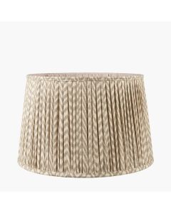 Vienna 35cm Taupe Chevron Mushroom Pleat Lampshade 