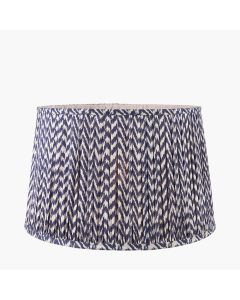 Vienna 45cm Blue Chevron Mushroom Pleat Lampshade