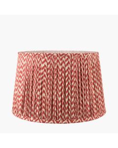 Vienna 45cm Red Chevron Mushroom Pleat Lampshade