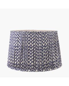 Vienna 50cm Blue Chevron Mushroom Pleat Lampshade