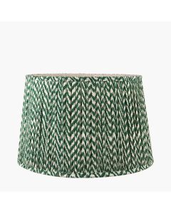 Vienna 50cm Forest Green Chevron Mushroom Pleat Lampshade