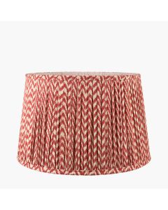 Vienna 50cm Red Chevron Mushroom Pleat Lampshade