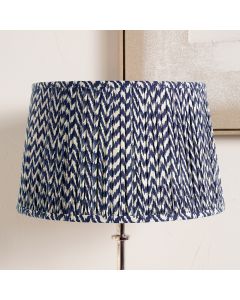 Vienna 50cm Blue Chevron Mushroom Pleat Lampshade