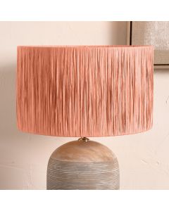 Tilia 30cm Apricot Raffia Cylinder Lampshade