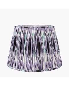 Izara 35cm Lilac Ikat Patterned Mushroom Pleat Tapered Lampshade