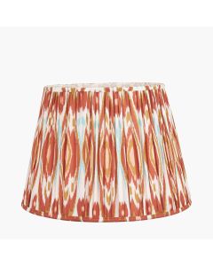 Izara 45cm Cinnamon Ikat Patterned Mushroom Pleat Tapered Lampshade