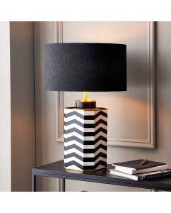 Stellan 35cm Black Slubbed  Faux silk Gold Lined Cylinder Shade