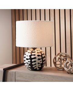 Rouen 30cm White Boucle Cylinder Lampshade