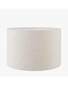 Rouen 30cm White Boucle Cylinder Lampshade