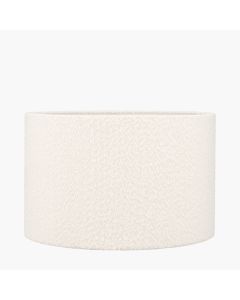 Rouen 45cm White Boucle Cylinder Shade