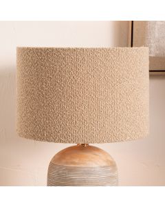 Rouen 45cm Taupe Boucle Cylinder Shade