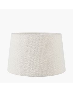 Martigues 30cm White Boucle Tapered Cylinder Lampshade