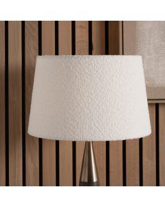 Martigues 40cm White Boucle Tapered Cylinder Lampshade