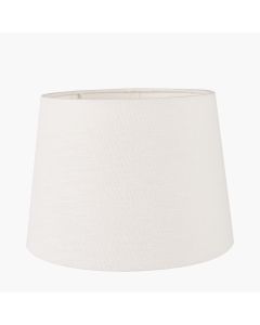 Lys 50cm White Self Lined Linen Tapered Cylinder Shade