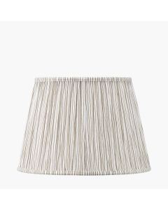 Thiago 30cm Natural Stripe Mushroom Pleat Tapered Lampshade