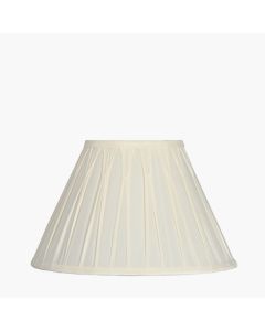 Garbo 50cm Cream Silk Mix Pinch Pleat Tapered Lampshade
