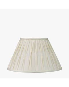 Garbo 40cm Cream Silk Mix Pinch Pleat Tapered Lampshade