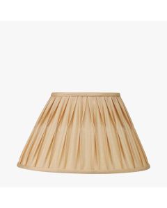 Garbo 40cm Gold Silk Mix Pinch Pleat Tapered Lampshade