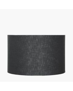 Lino 45cm Black Self Lined Linen Cylinder Lampshade