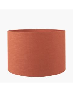 Lino 35cm Cinnamon Self Lined Linen Drum Shade