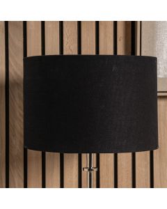 Lino 45cm Black Self Lined Linen Cylinder Lampshade