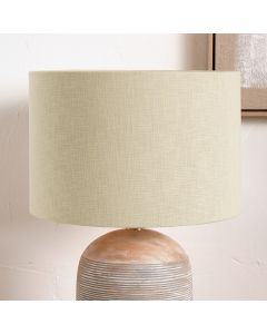 Lino 40cm Butterscotch Self Lined Linen Drum Lampshade