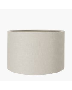 Lino 50cm Grey Self Lined Linen Drum Lampshade