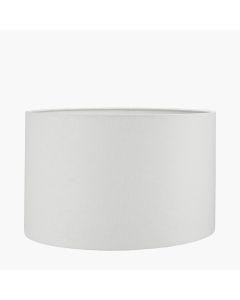 Lino 35cm White Self Lined Linen Drum Shade