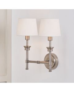 Salvatore Antique Silver Metal Double Wall Light